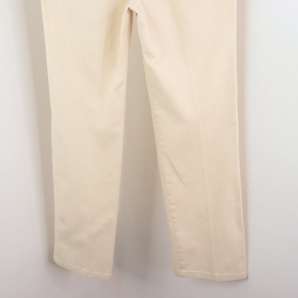 tyler. Women's 4 Beige Straight Leg Cotton Twill Ankle Trouser Pants - Picture 6 of 8
